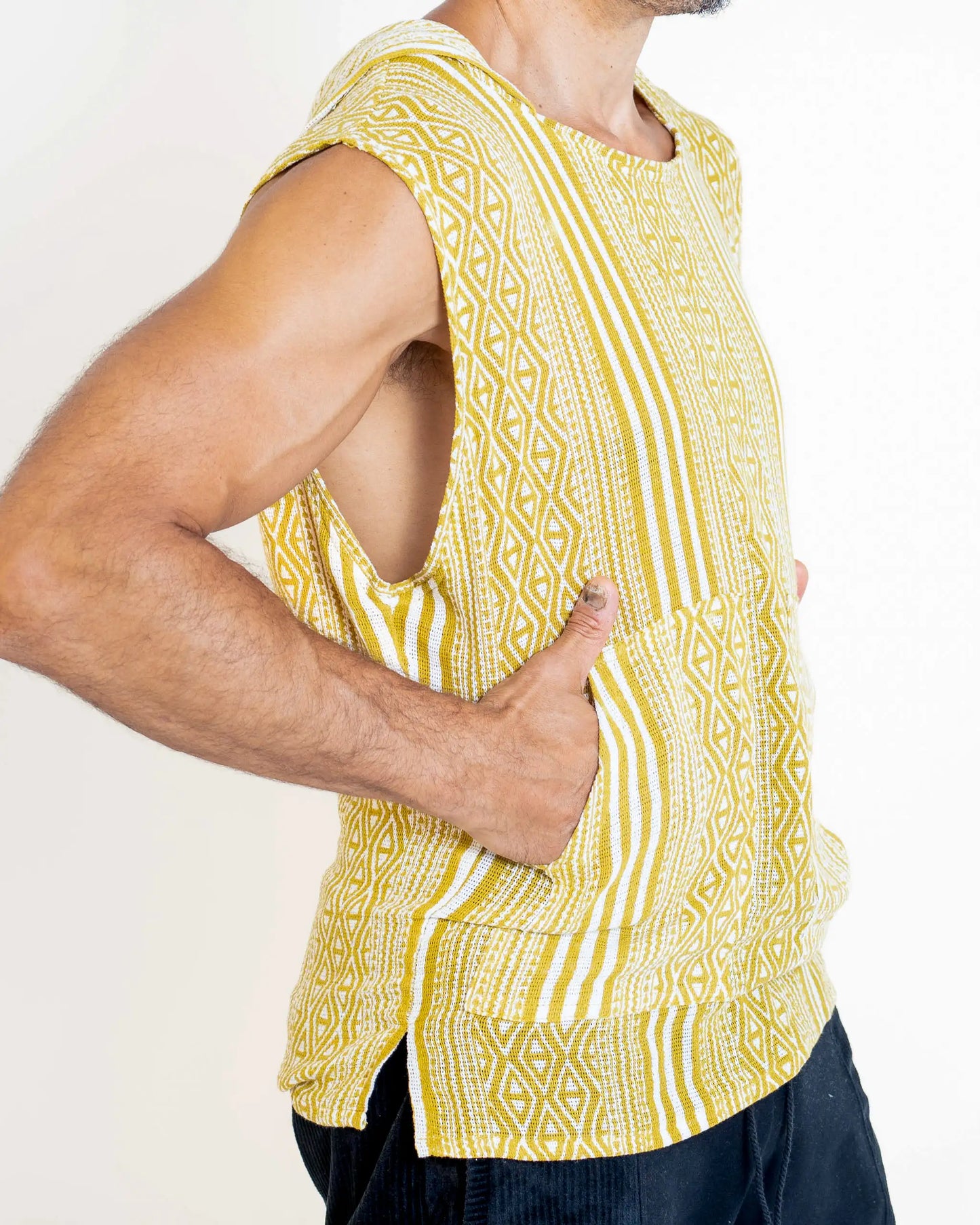 Men's MizMoz Block Print Hooded tank