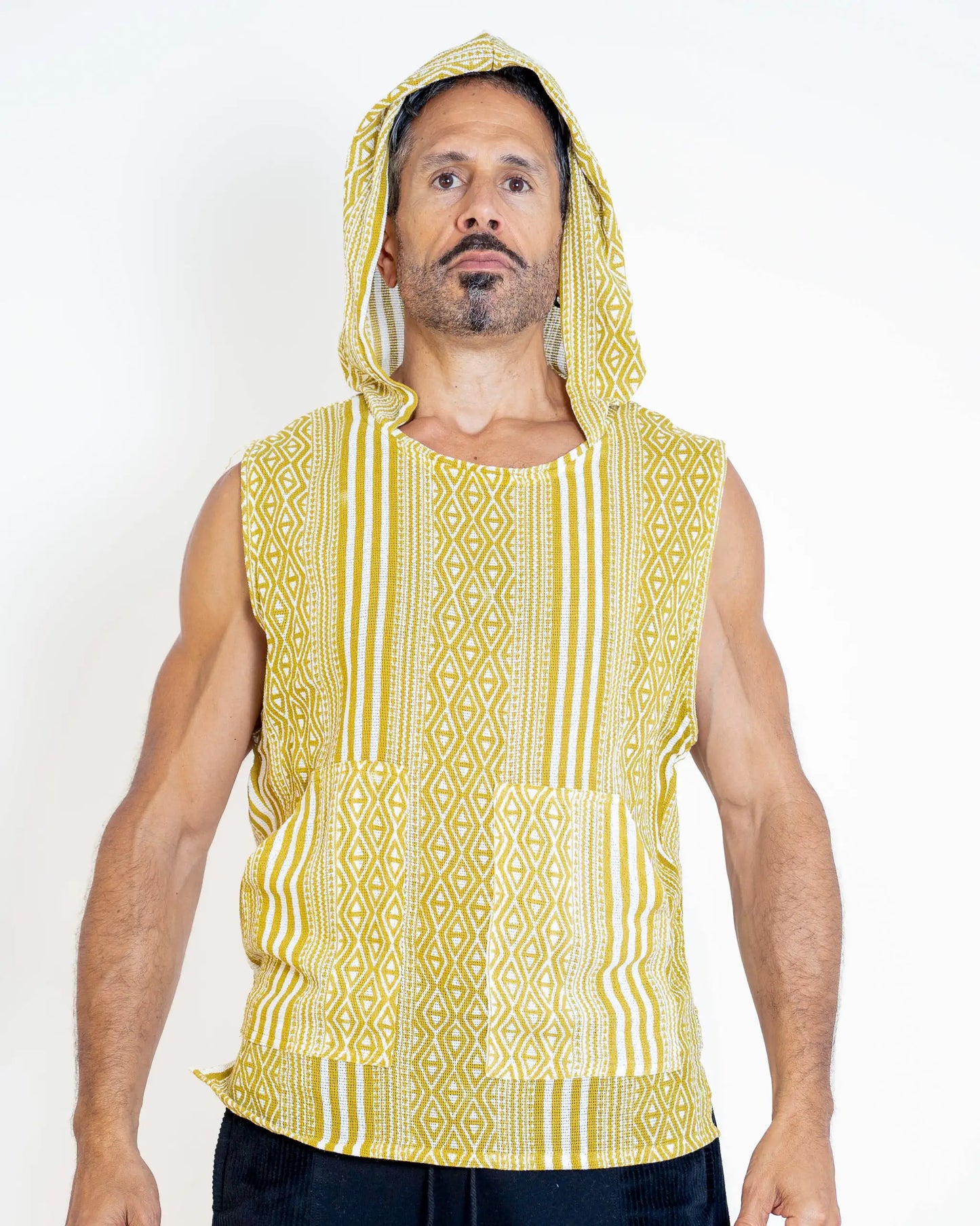 Men's MizMoz Block Print Hooded tank