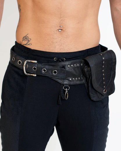 Leather Single Big Pocket Belt (2 Colors)