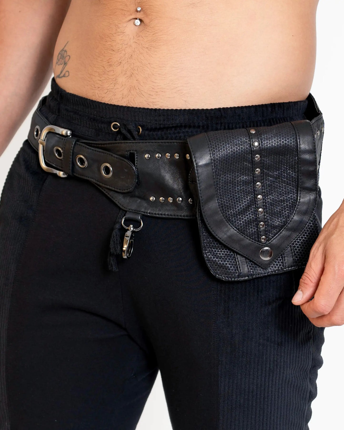 Leather Single Big Pocket Belt (2 Colors)