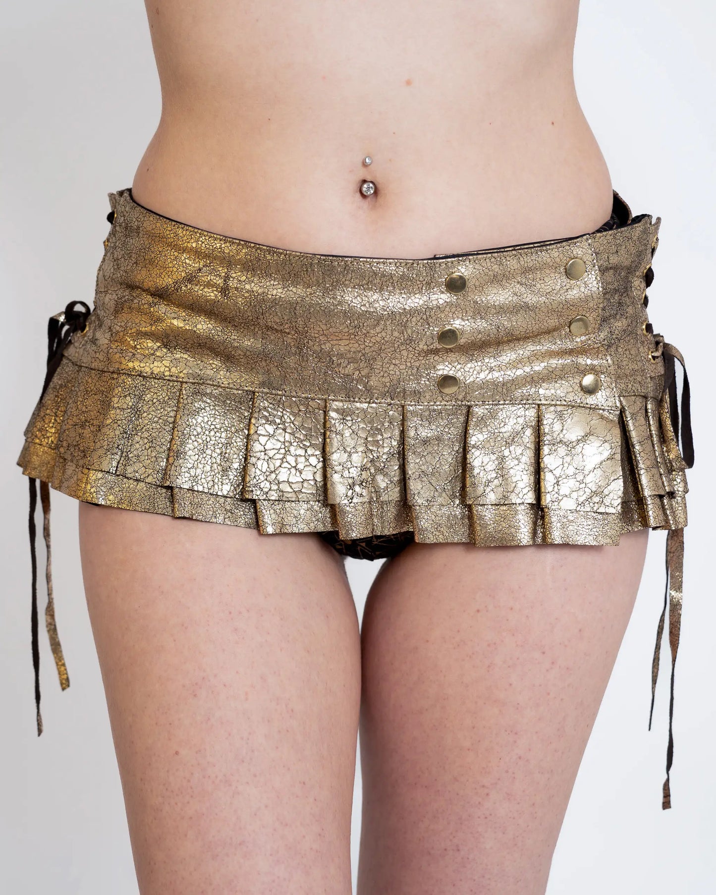 Leather Mini Skirt Belt