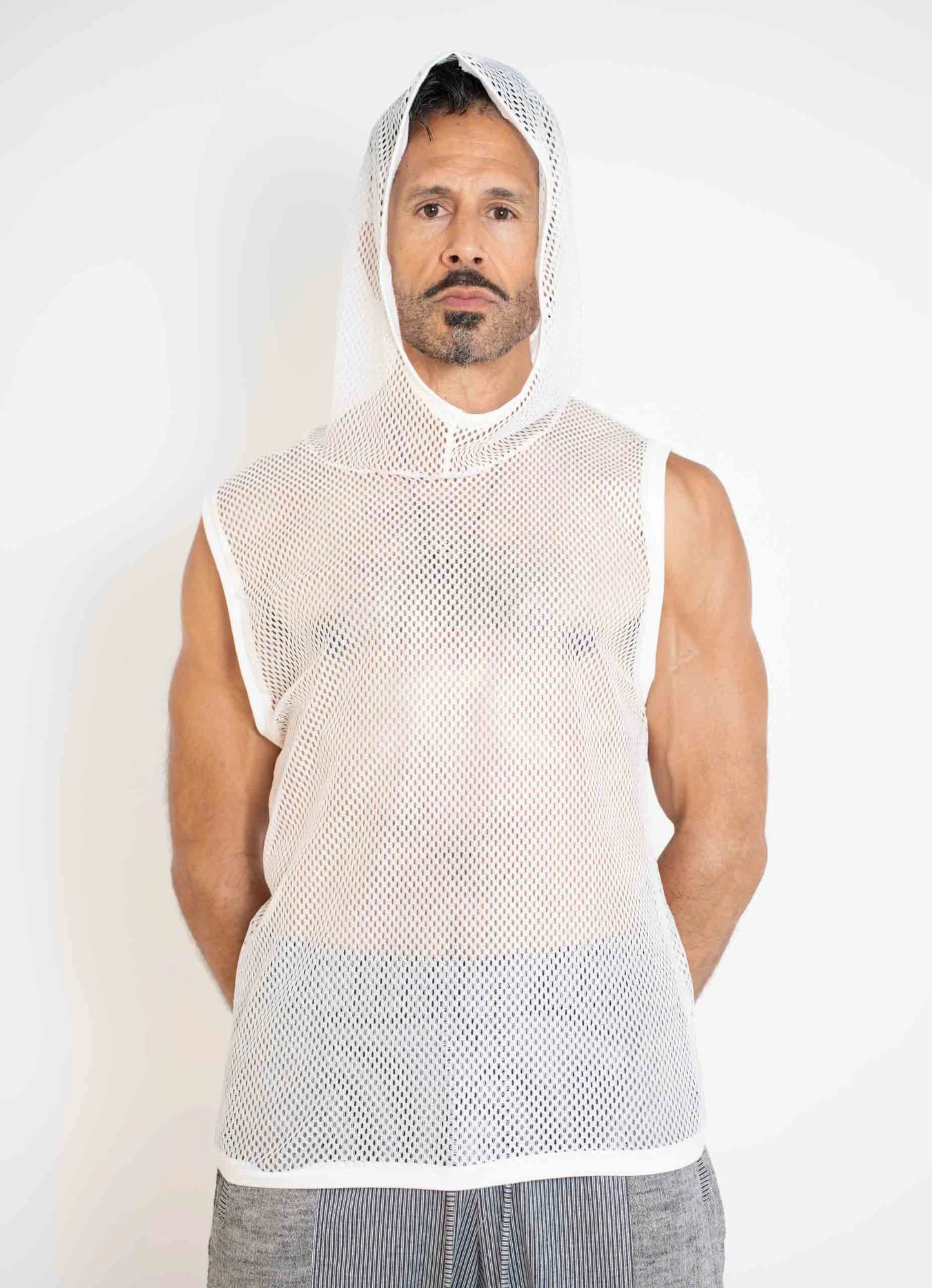 Men's MizMoz Mesh Hooded tank