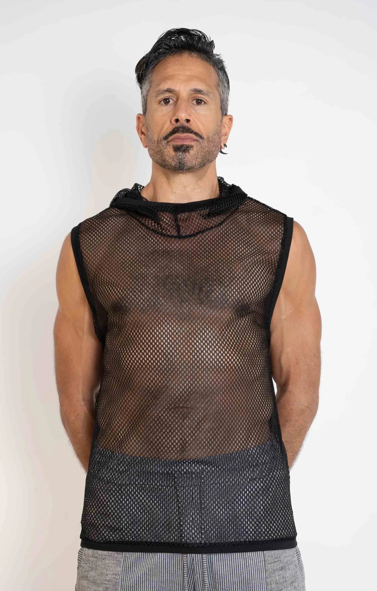 Men's MizMoz Mesh Hooded tank