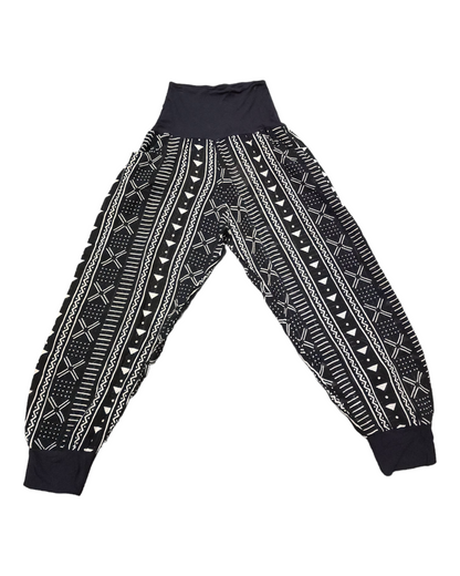 Mud Cloth Print Harem Pants