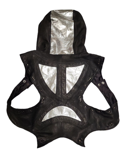 Leather Lunar Hooded Vest